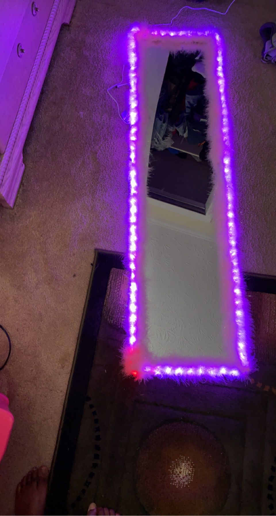 You Can Get The Trash Can With Led Light For 20 And The Mirror  For 45$ The Whole Set 65