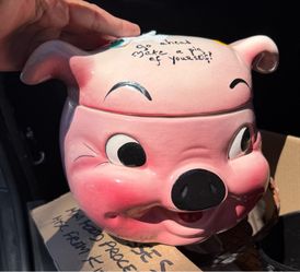 Vintage DeForest of California Pig Cookie Jar with Ladle