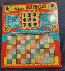 Alaska Bingo punch board