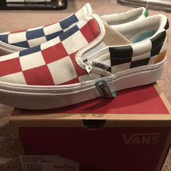 Vans ComfyCush Half Big Checker Slip-On Skate Shoes Mens 5/ Womens 6.5