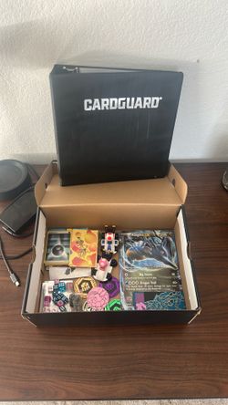 Toys and Pokemon stuff and a binder all included