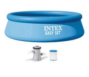 Intex easy set POOL with filter system, cover and chlorine tablets 10’ X 30”