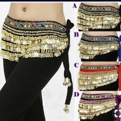 Velvet Belly Dance Skirts $25 Each  (red Or Blue Available ) Perfect For Halloween 