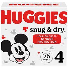 Huggies Snug & Dry Diapers, Disney Baby, 4 (22-37 lb) - 76 diapers