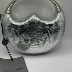 Small Silver Purse Metal Handle 