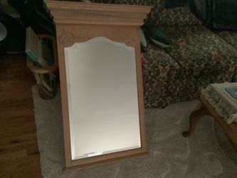 Solid Oak Mirror