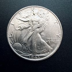 1943 Walking Liberty Half Dollar AU