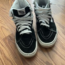 Vans Black and White High-Top Sneakers