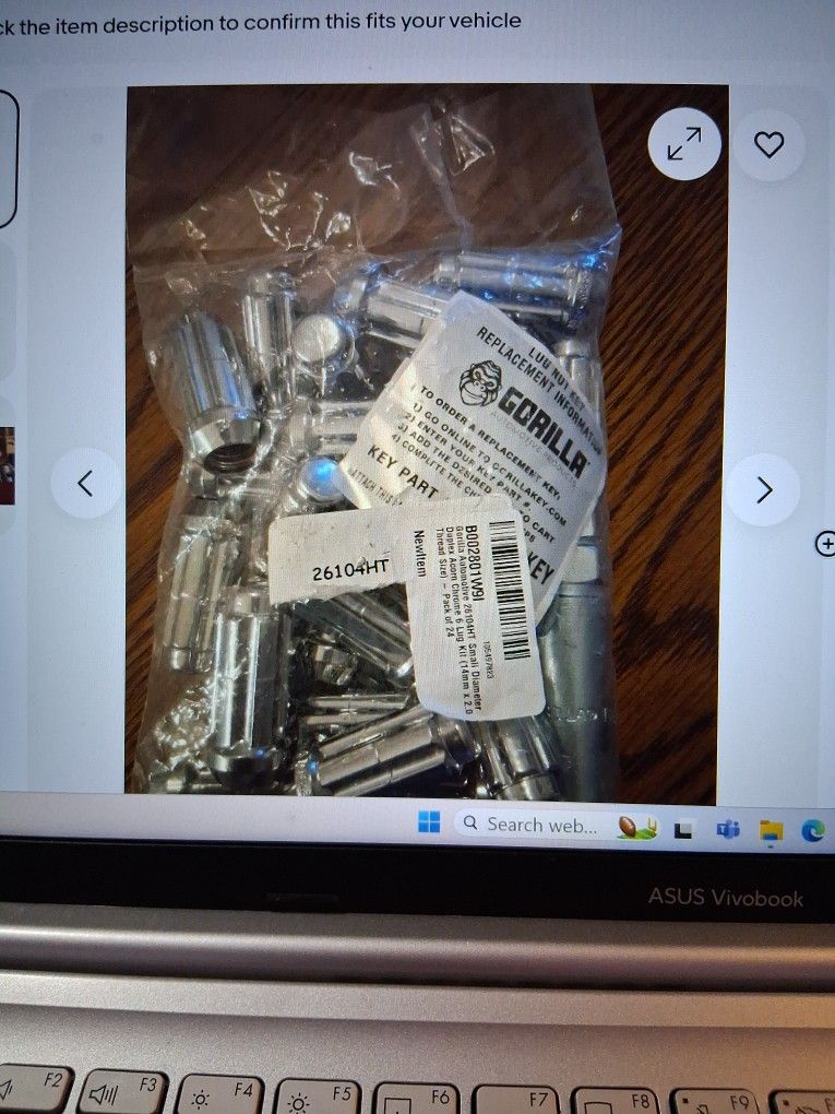 Gorilla brand twenty four piece lug security not kit 14mmx2 with splinky chrome