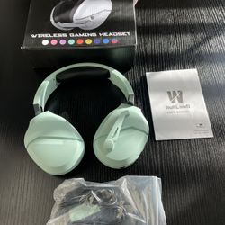 Wireless Gaming Headset with Noise Canceling Microphone for PS5, PC, PS4, 2.4G/Bluetooth Gaming Headphones with USB and Type-c Connector, Wired Mode f