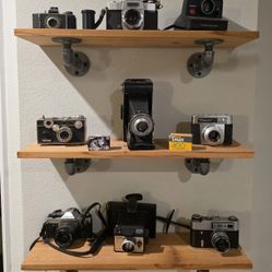 Antique Cameras/posters/shelving