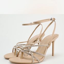 New Zara Rhinestone Heels Size 6.5
