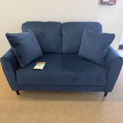 New velvet loveseat