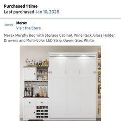 Merax Murphy Bed With Storage Cabinet 