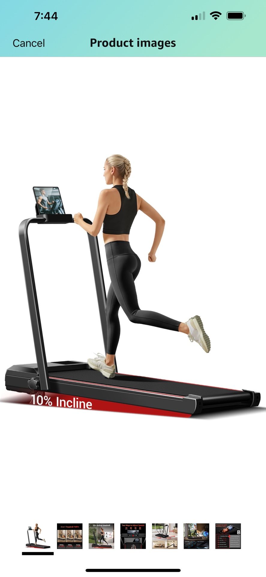 Incline Walking Pad Treadmill for Home and Office, Treadmill with Incline, Under Desk Treadmills with 2.5 HP Quiet Brushless, 265 LBS Capacity