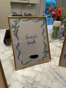 Four 8x10 gold frames