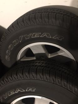 Anybody looking for a 5 set of rims and tires for jeeps. Tires have 30 miles on them. $1500 Serious buys only please!!