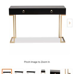 Baxton Studio Beagan Modern and Cont emporary Black Finished Wood and Gol