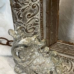 Antique Lg Frame Brass Corners And Centers