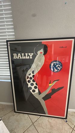 Original Bally Villemot Framed Advertising Poster