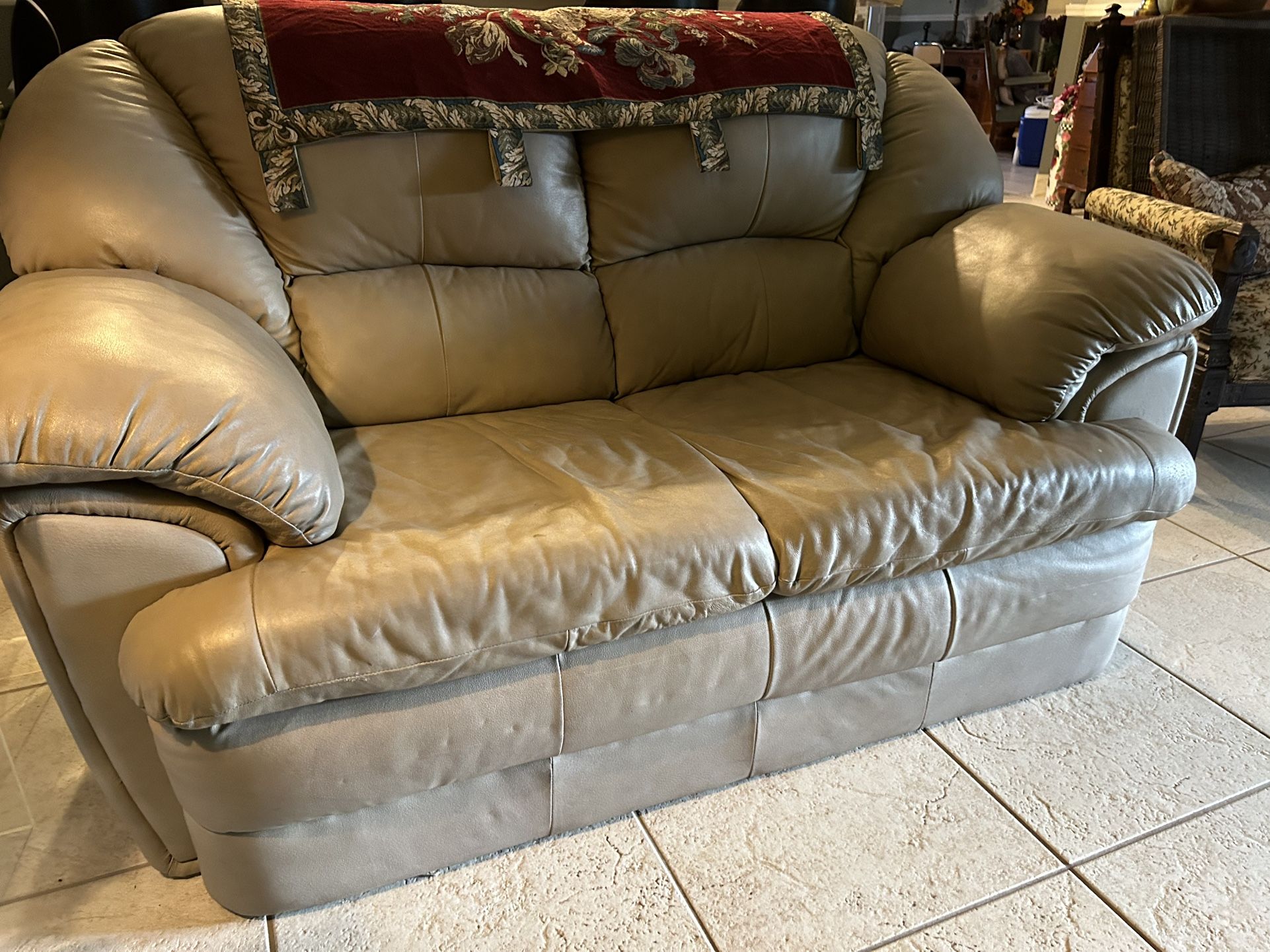 Leather Grey Sofa
