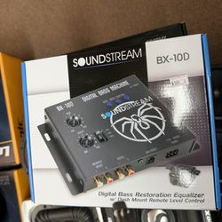 Brand-new Soundstream BX-10 Digital Bass Machine 🔊 Bass restoration equalizer with dash-mounted remote level control. $100. Professional installation