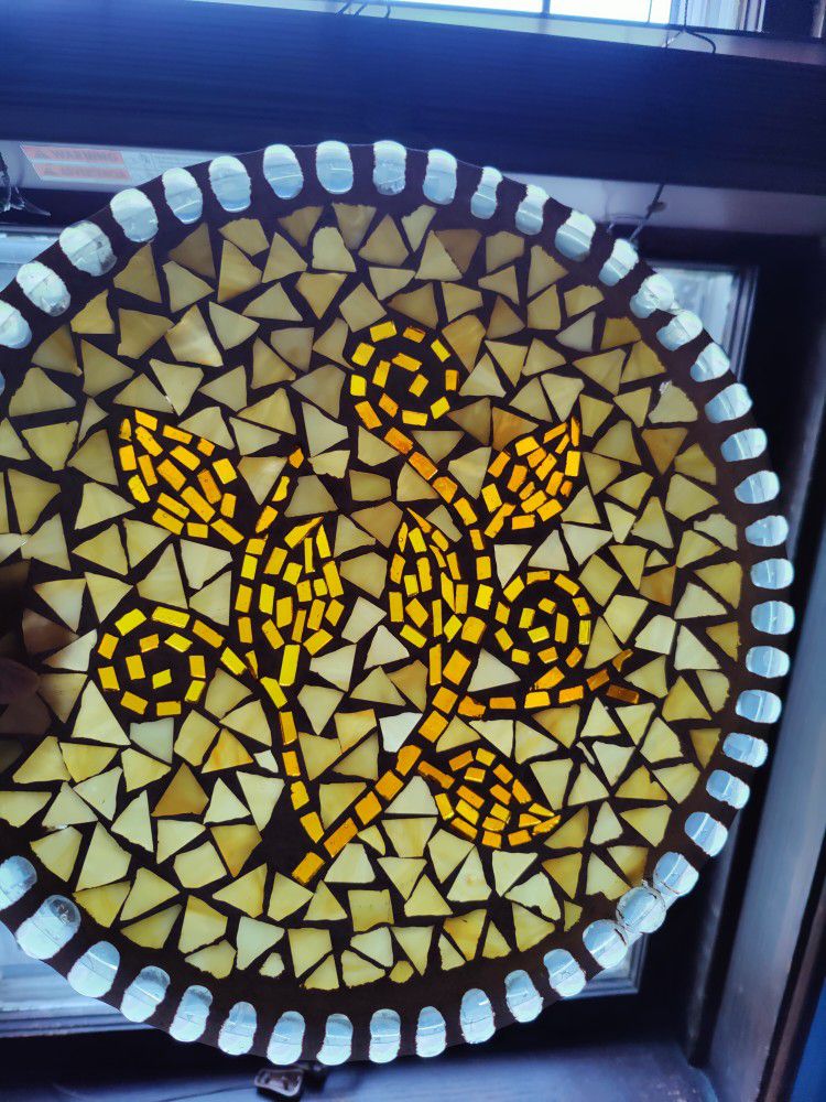 Mosaic Glass Decor Plate! 