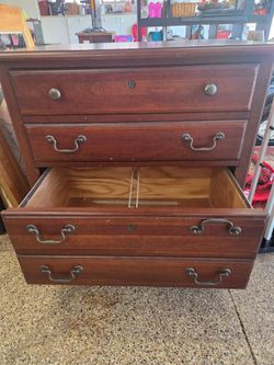 Solid wood 2 drawer file cabinet