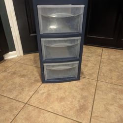 Three Drawer Plastic Storage Container 