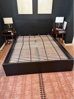 Black IKEA bed frame