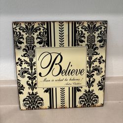 10x10 Believe Metal Plaque