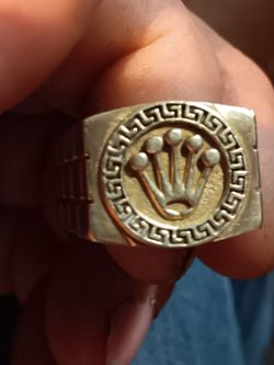 18 k gold signat mens ring size 11
