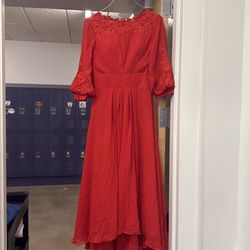 Formal hi low red dress