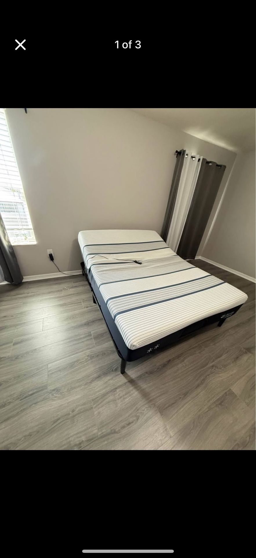 Queen Mattress Serta iSeries Hybrid control With Adjustable Bed Frame