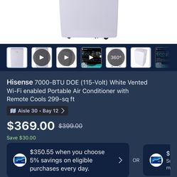 Hisense Portable AC 7000 BTU 