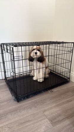 Dog crate 30" L X 19.1" W X 21.5" H, Black: No Handles