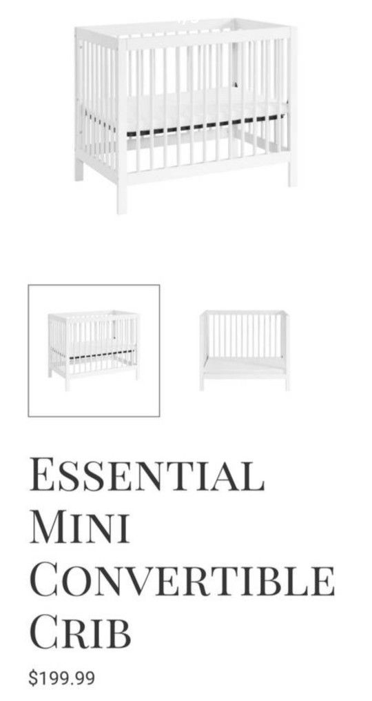 Brand new mini convertible crib