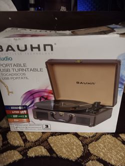 Portable USB turntable.