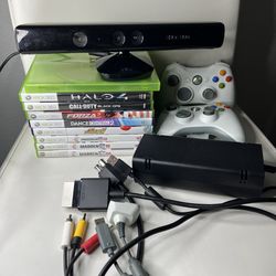 Microsoft XBOX 360 Bundle - Kinect, Wireless Controllers, Video Games, halo 4