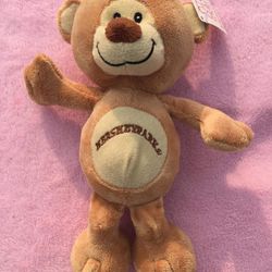 Hershey park fiesta bear logo tan brown plush stuffed animal brand new