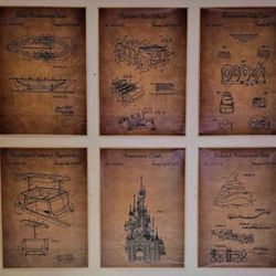 Disney Blue Print Wall Art Prints