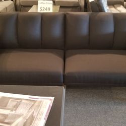 Brand New 81" x 44" Charcoal Linen Sofa Futon