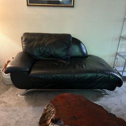 Large Mid Century leather Chaise $300 OBO