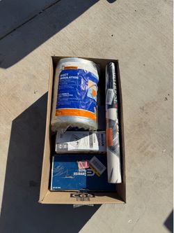 Miscellaneous-contains a smaller set of HVAC, electrical, and home improvement materials, including:  * A roll of Frost King duct insulation * A rolle
