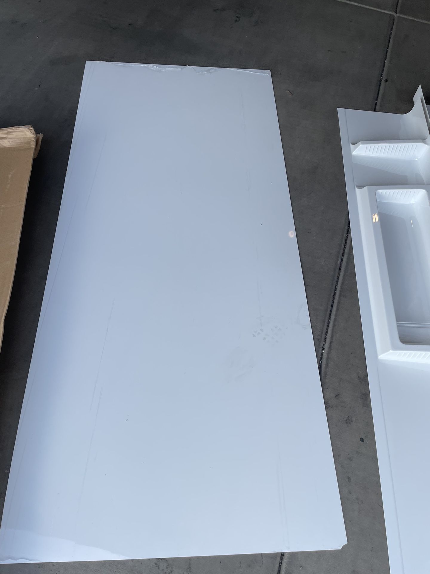 Galiant 60 in. W x 80 in. H Five Piece Glue Up Composite Bathtub or Shower Surrounds in High Gloss White