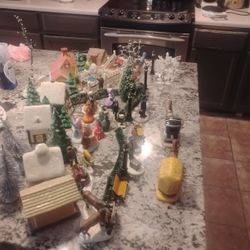 Hand Painted Christmas Village