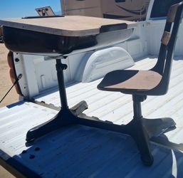 Vintage Mid-Century School Desk & Chair Combo 🎒Perfect for a retro workspace, child's room, or unique accent piece!