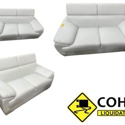 Leather Loveseat 