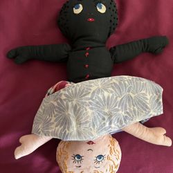 🪆 Topsy-Turvy cloth doll (white & black sides)🪆