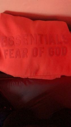 Coral Essentials Fear Of God Hoodie Small